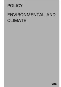 Policy - Environmental &Climate
