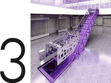 escalators main modules being installed