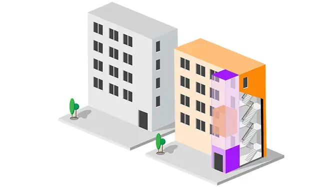 Installation process for stairwells 