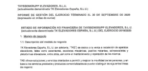 Estado de información no financiera 2019-2020