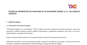 Estado de información no financiera 2020-2021