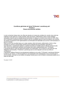 Clause de Protection Tarifaire