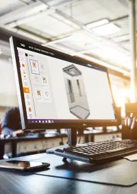 Ordinateur portable avec l'outil de planification EOX affiché à l'écran