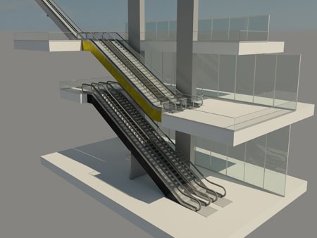 Pliki BIM dla schodów ruchomych velino: Building Information Modeling 