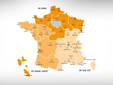 Carte des agences TKE