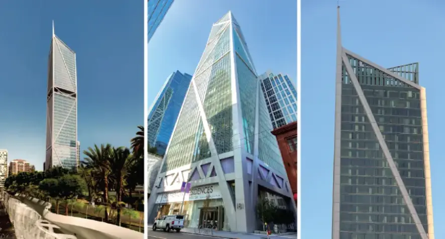 181 Fremont Tower from street level in San Francisco.