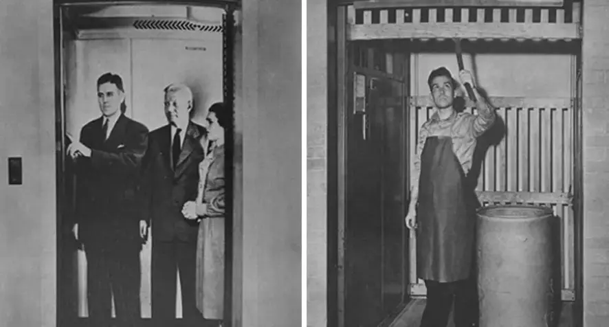 Early Oildraulic elevators in Chicago.
