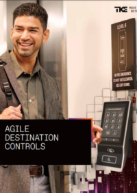 The cover of the TK Elevator AGILE - Destination Control brochure.
