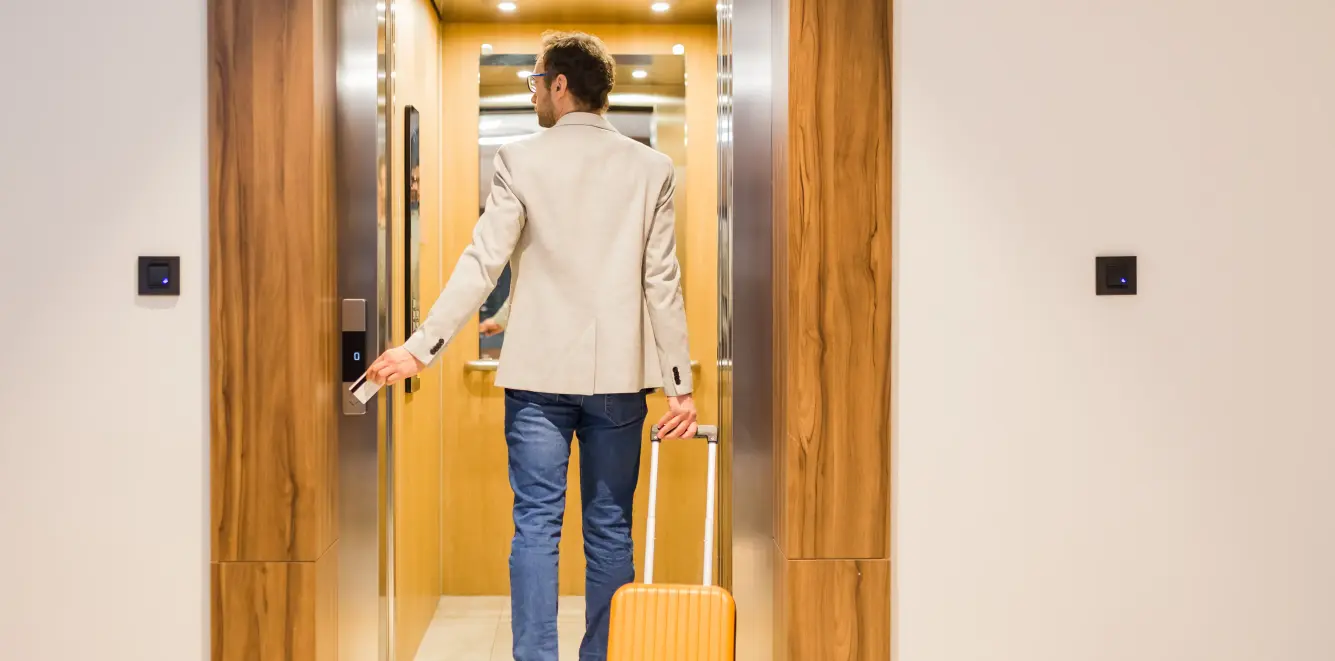 Modern elevator designed for enhanced mobility in hotels, resorts or restaurant