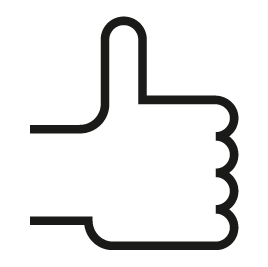 A thumbs-up icon